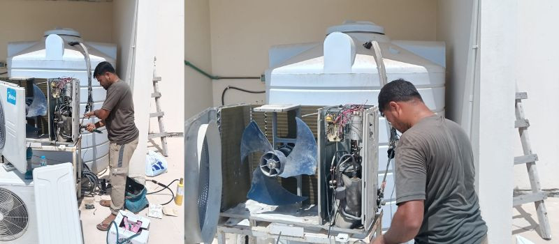Cooling Water Tank Chiller Fixing, Repairing, Cleaning, and Servicing – Rawdat Al Hamama, Doha, Qatar
